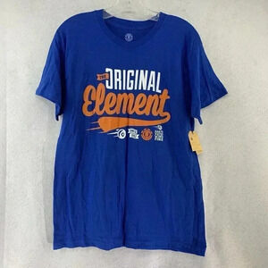 Element Skateboard Shirt Mens Medium Blue Graphic Crew Neck Short‎ Sleeve NWT
